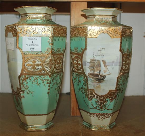 Pair noritake vases